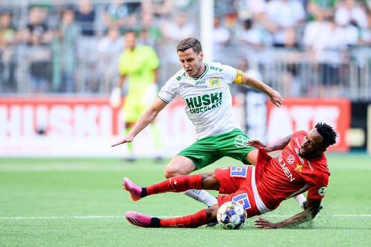 Hammarbys Jeppe Andersen och IFK Norrköpings Samuel