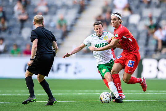 Hammarbys Jeppe Andersen och IFK Norrköpings Jonathan Levi