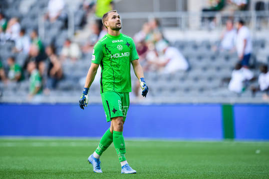 IFK Norrköpings målvakt Oscar Jansson deppar