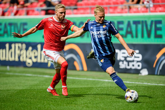 Kalmars Jonathan Ring och Djurgårdens Elliot Käck