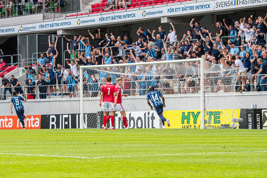 Djurgårdens supportrar jublar