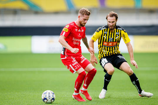 Elfsborgs Rasmus Alm och Häckens Oskar Sverrisson