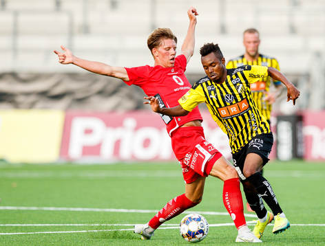 Elfsborgs Noah Söderberg och Häckens Nasiru Mohammed