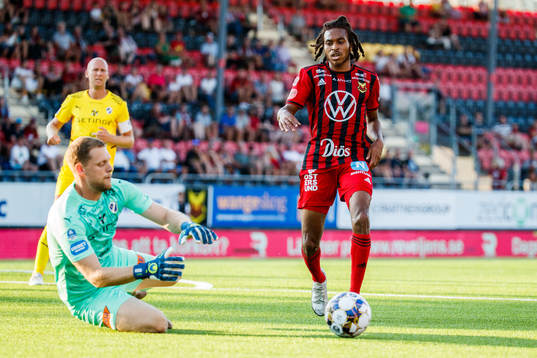 Halmstads målvakt Malkolm Nilsson Säfqvist och