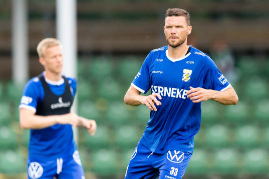 IFK Göteborgs Marcus Berg före fotbollsmatchen i