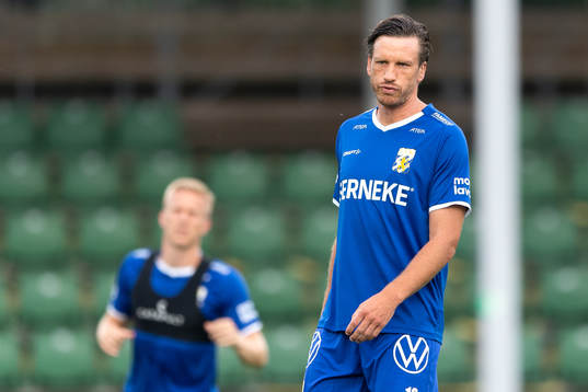 IFK Göteborgs Gustav Svensson före fotbollsmatchen i