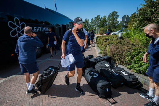 Franz Brorsson of Malmö FF arrives at the hotel