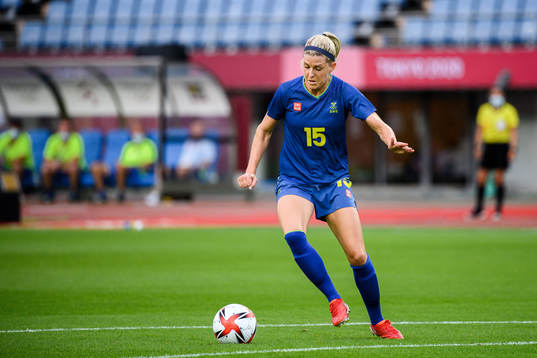 Olivia Schough of Sweden  in the women’s football match