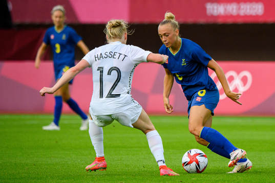 Hanna Bennison of Sweden in the women’s football match