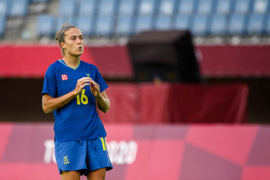 Filippa Angeldahl of Sweden in the women’s football match