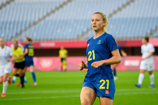 Rebecka Blomqvist of Sweden  in the women’s football