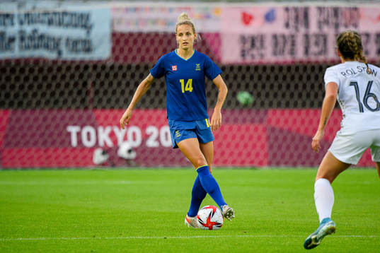 Nathalie Björn of Sweden in the women’s football match