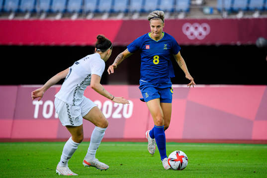Lina Hurtig of Sweden in the women’s football match