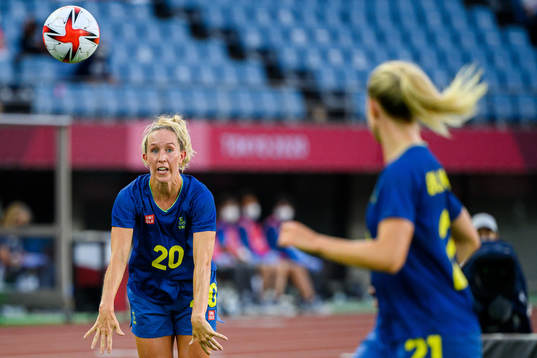 Julia Roddar of Sweden in the women’s football match