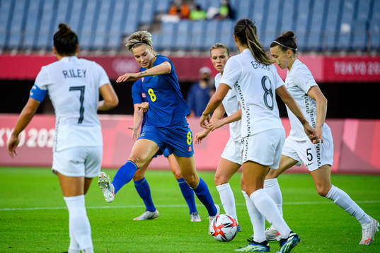 Lina Hurtig of Sweden  in the women’s football match