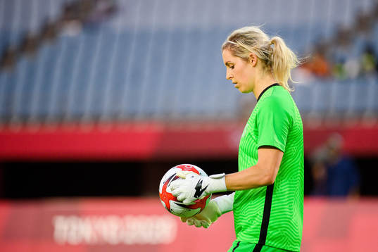 Goalkeeper Erin Nayler of New Zealand in the women’s