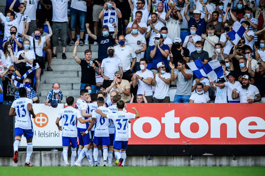 Players of Helsinki celebrate