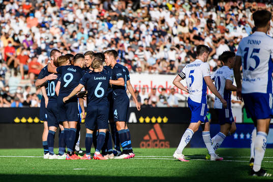 Players of Malmö FF celebrate