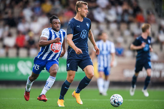 Luis Carlos Murillo of Helsinki and Felix Beijmo of Malmö