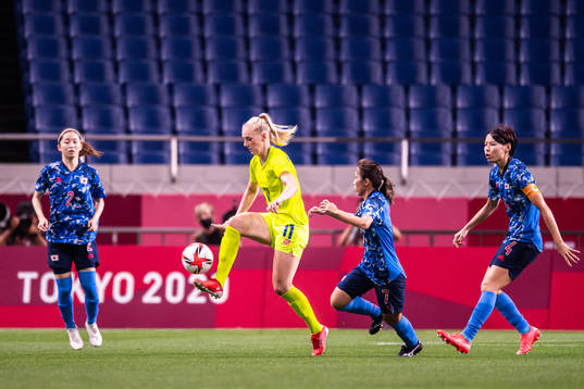 Stina Blackstenius of Sweden in the women's football match