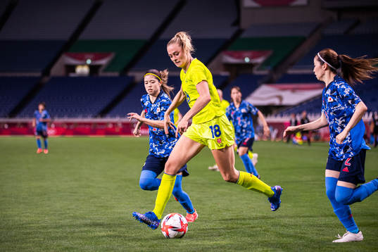 Fridolina Rolfö of Sweden in the women's football match
