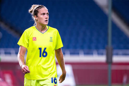 Filippa Angeldahl of Sweden in the women's football match