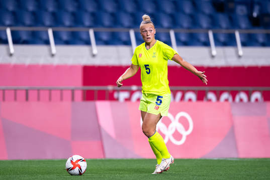 Hanna Bennison of Sweden in the women's football match