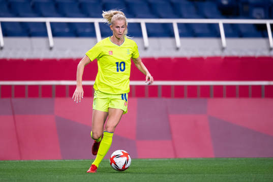 Sofia Jakobsson of Sweden in the women's football match