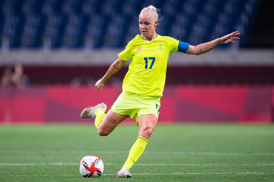 Caroline Seger of Sweden in the women's football match