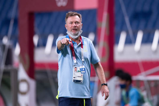 Peter Gerhardsson, head coach of Sweden, in the women's