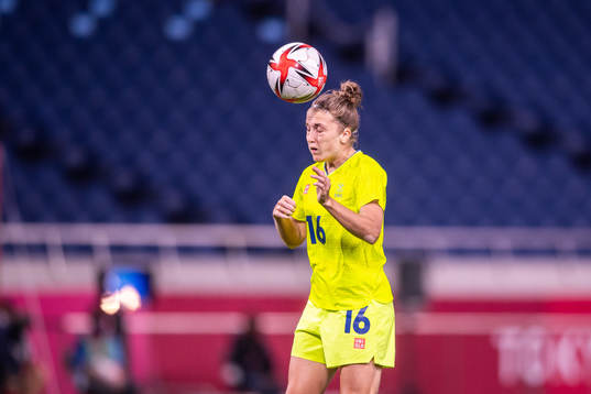 Filippa Angeldahl of Sweden in the women's football match