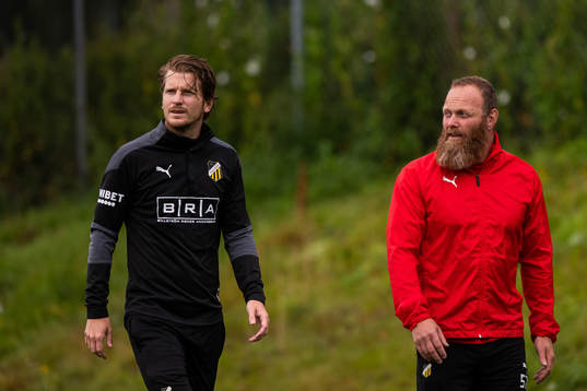 Erik Friberg och fystränare Nicklas Möller