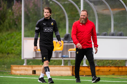 Erik Friberg och fystränare Nicklas Möller
