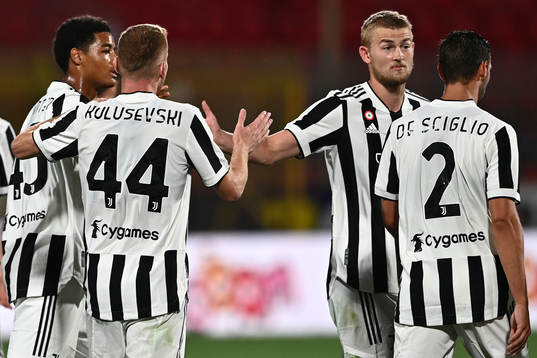 Dejan Kulusevski of Juventus celebrates