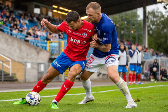 Helsingborgs Assad Al Hamlawi och Trelleborgs Jesper Modig