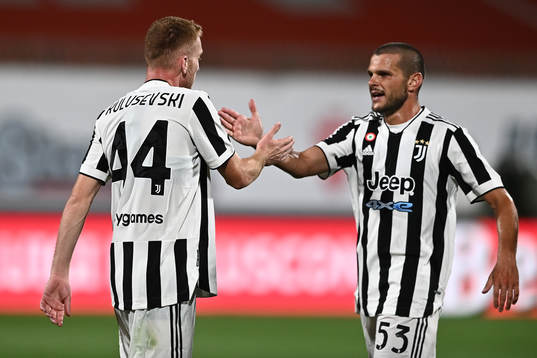 Dejan Kulusevski of Juventus celebrates