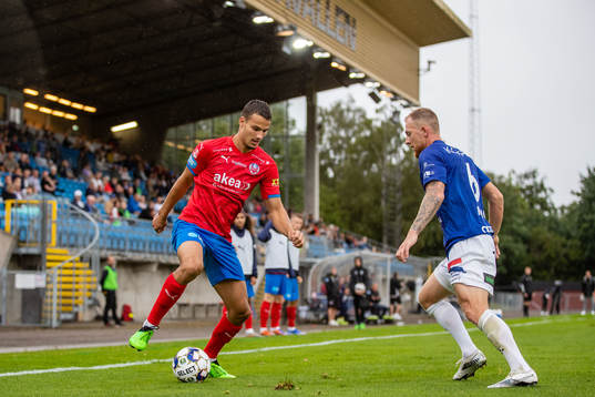 Helsingborgs Assad Al Hamlawi och Trelleborgs Jesper Modig