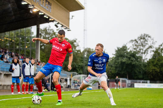 Helsingborgs Assad Al Hamlawi och Trelleborgs Jesper Modig