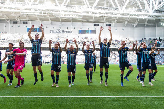 Djurgårdens spelare jublar