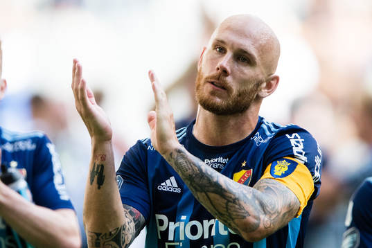 Djurgårdens Magnus Eriksson jublar