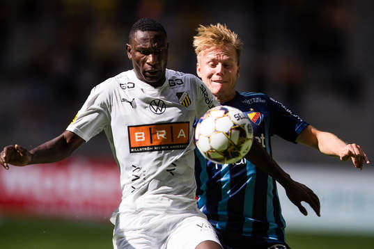 Häckens Godswill Ekpolo och Djurgårdens Elliot Käck