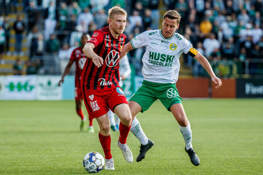 Östersunds Simon Kroon och Hammarbys Jeppe Andersen
