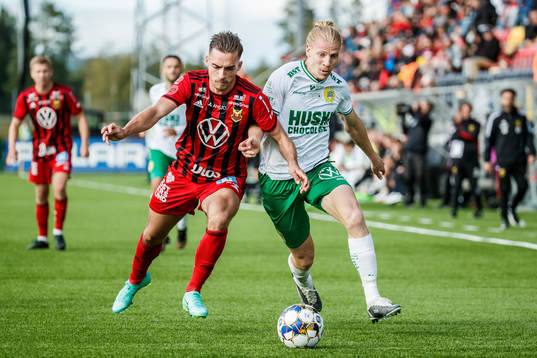 Östersunds Felix Hörberg och Hammarbys Gustav Ludwigson