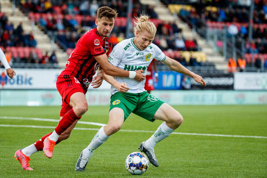 Östersunds Nikolas Dosis och Hammarbys Gustav Ludwigson