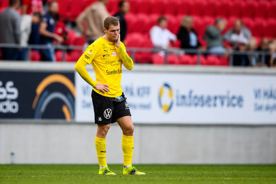 Mjällbys Jacob Bergström deppar