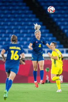 Hanna Glas of Sweden in the women´s football match between