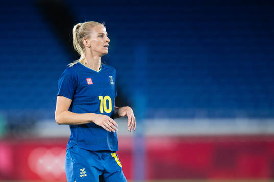Sofia Jakobsson of Sweden in the women´s football match