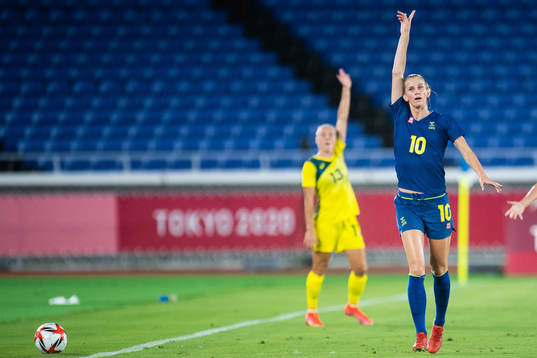 Sofia Jakobsson of Sweden  in the women´s football match