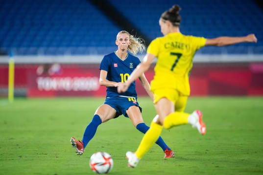 Sofia Jakobsson of Sweden  in the women´s football match