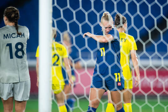 Stina Blackstenius of Sweden looks dejected in the women´s